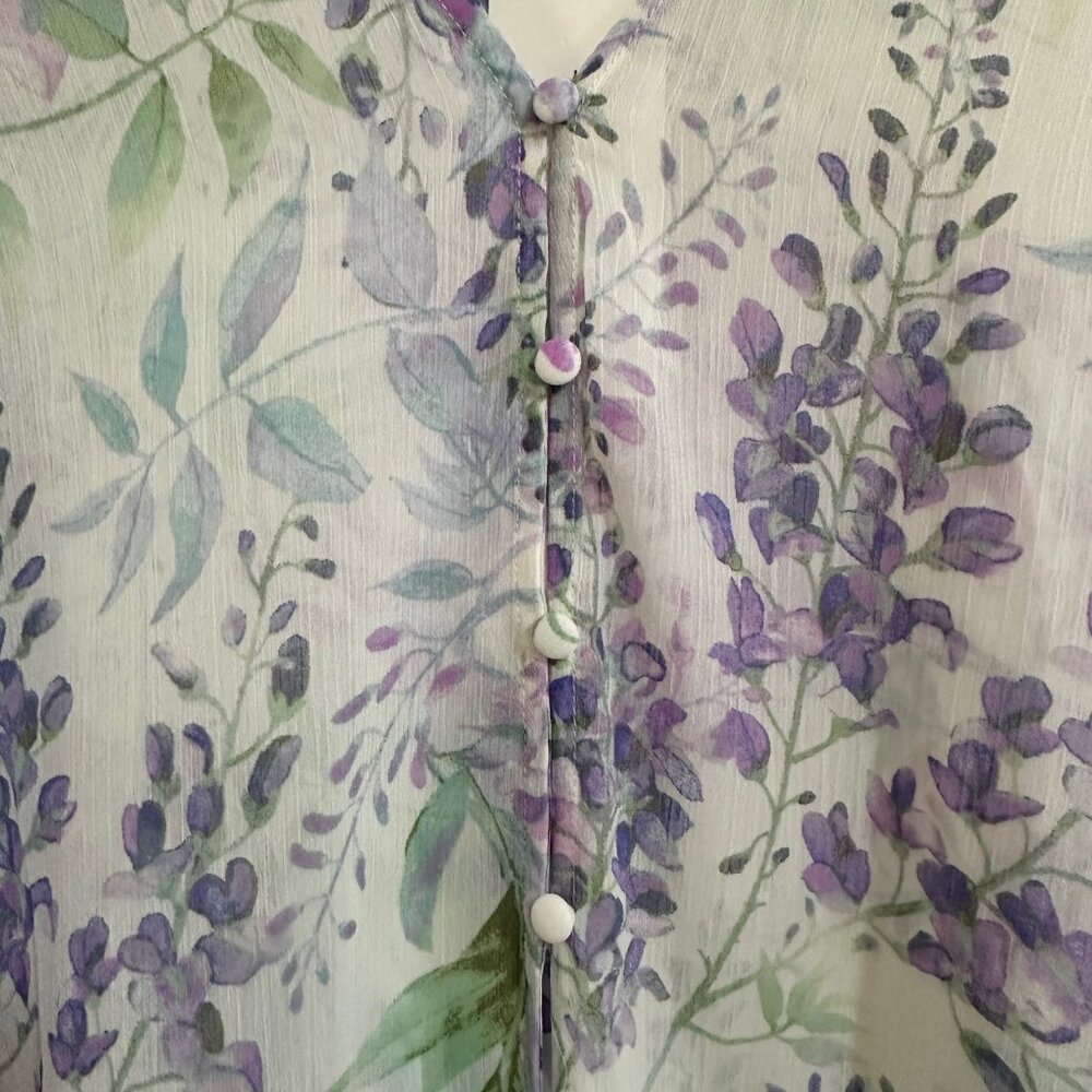 Haver & Blair London Floral Chiffon Blouse – XL – NWT - Picture 3 of 9
